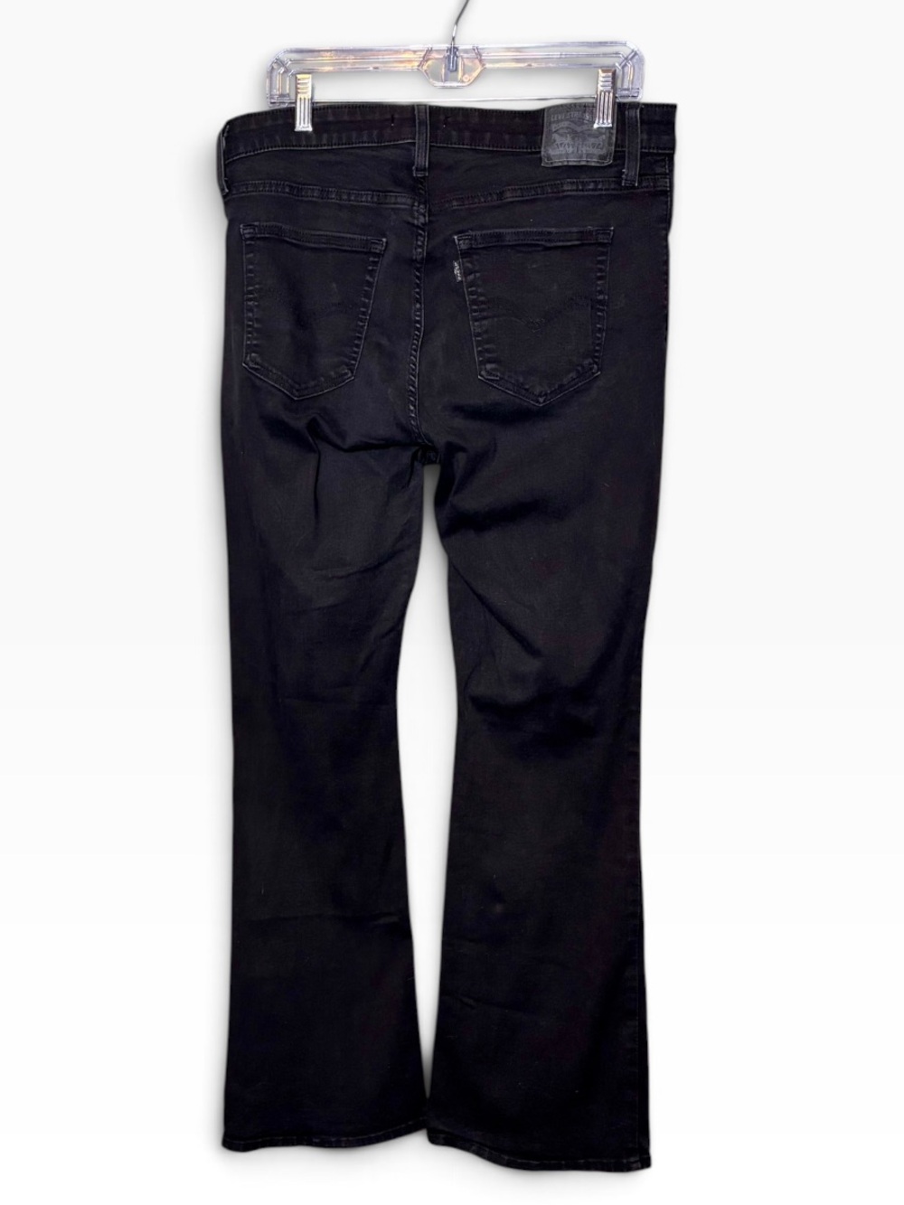 Levis 726 Flare Black Denim Jeans Size 33 x 32